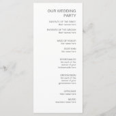 ミニマリスト結婚シック | グレープログラム プログラム (裏面)