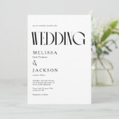 ミニマリスト結婚シック 招待状 (スタンド正面)