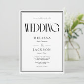 ミニマリスト結婚シック 招待状 (スタンド正面)