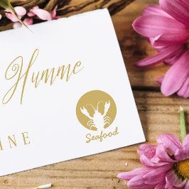 ミニマリスト結婚シーフードのゲストの食事の選択 ラバースタンプ