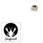 ミニマリスト結婚シーフードのゲストの食事の選択 ラバースタンプ (押印)