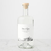 ミニマリスト結婚ジャクソンビカスタムル リキュールボトルラベル (正面)