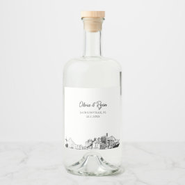 ミニマリスト結婚ジャクソンビカスタムル リキュールボトルラベル