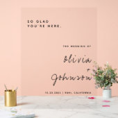 ミニマリスト結婚スクリプトの歓迎 アクリルサイン (ウェディング)