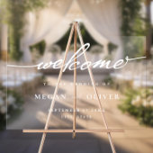 ミニマリスト結婚スクリプトの歓迎 アクリルサイン