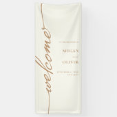 ミニマリスト結婚スクリプトの歓迎 横断幕 (縦)