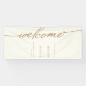 ミニマリスト結婚スクリプトの歓迎 横断幕 (横)