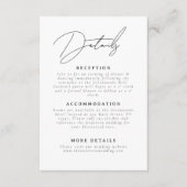 ミニマリスト結婚スクリプトの詳細 エンクロージャーカード (正面)