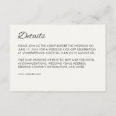 ミニマリスト結婚スクリプト エンクロージャーカード (正面)