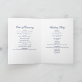 ミニマリスト結婚スケッチのキャンドル冊子/プログラム カード (内部)