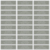 ミニマリスト結婚セージグリーンズゲスト住所 シール (正面)