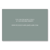 ミニマリスト結婚セージズアコモデーションカード テーブルナンバー (裏面)