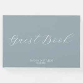 ミニマリスト結婚ダスティブルーのゲストブック ゲストブック
