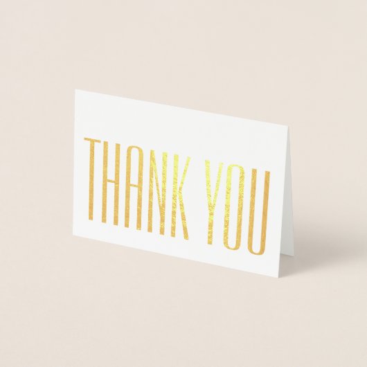 ミニマリスト結婚デコタイプの写真Kraftありがとう 箔カード (正面)