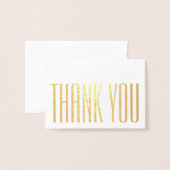ミニマリスト結婚デコタイプの写真Kraftありがとう 箔カード (封筒付き正面)