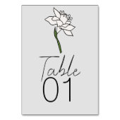 ミニマリスト結婚ナルキッスのテーブル番号 テーブルナンバー (正面)