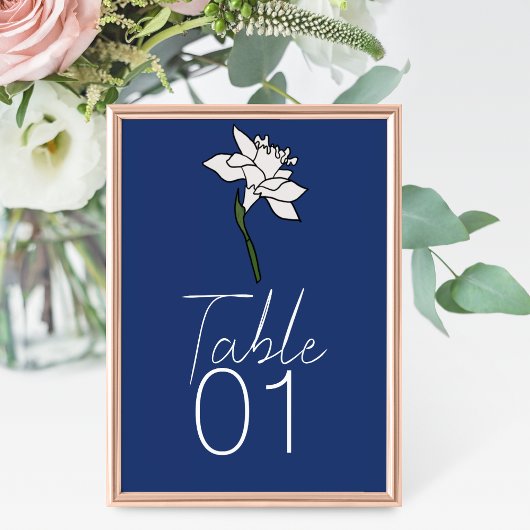 ミニマリスト結婚ナルキッスのテーブル番号 テーブルナンバー