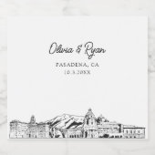 ミニマリスト結婚パサデナカスタムズ リキュールボトルラベル (シングルラベル)