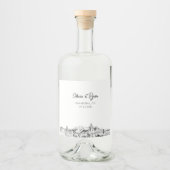 ミニマリスト結婚パサデナカスタムズ リキュールボトルラベル (正面)