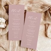 ミニマリスト結婚ピンクマウベ メニュー