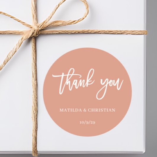 ミニマリスト結婚ピーチ ラウンドシール