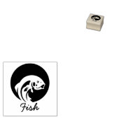 ミニマリスト結婚フィッシュのゲストの食事の選択 ラバースタンプ (押印)