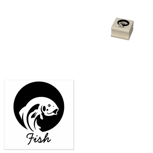 ミニマリスト結婚フィッシュのゲストの食事の選択 ラバースタンプ (押印)