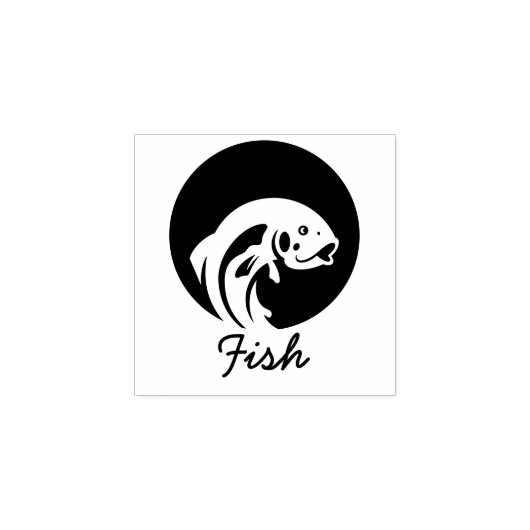 ミニマリスト結婚フィッシュのゲストの食事の選択 ラバースタンプ (インプリント)