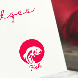 ミニマリスト結婚フィッシュのゲストの食事の選択 ラバースタンプ