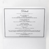 ミニマリスト結婚フォトの3倍招待状 三つ折りプログラム (内部最初)