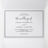 ミニマリスト結婚フォトの3倍招待状 三つ折りプログラム (内部中)