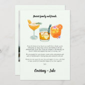 ミニマリスト結婚フルーツカクテルの写真カード シーズンカード (正面/裏面)