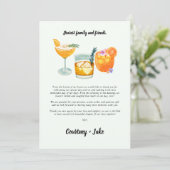 ミニマリスト結婚フルーツカクテルの写真カード シーズンカード (スタンド正面)