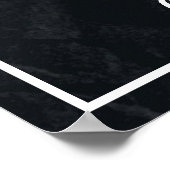 ミニマリスト結婚ブラックのオープンバー標識 ポスター (角)