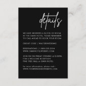 ミニマリスト結婚ブラックの詳細エンクロージャカード エンクロージャーカード (正面)