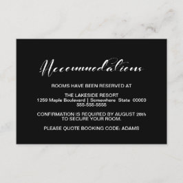 ミニマリスト結婚ブラック宿泊施設 エンクロージャーカード