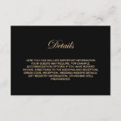 ミニマリスト結婚ブラック詳細 エンクロージャーカード (正面)