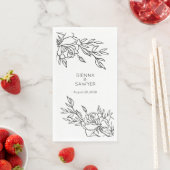 ミニマリスト結婚ホワイトの長い3プライディナーナプキン (インサイチュ)