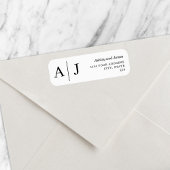 ミニマリスト結婚ホワイト差出人住所ラベル ラベル