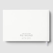 ミニマリスト結婚ホワイト ゲストブック (裏面)