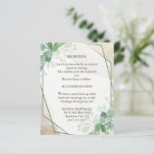 ミニマリスト結婚ボタニカルエンクロージャカード (スタンド正面)