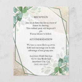 ミニマリスト結婚ボタニカルエンクロージャカード