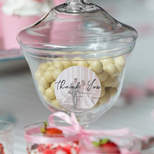 ミニマリスト結婚ボヘミ感謝していアイメ ラウンドシール