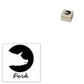 ミニマリスト結婚ポークのゲストの食事の選択 ラバースタンプ (押印)