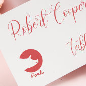 ミニマリスト結婚ポークのゲストの食事の選択 ラバースタンプ