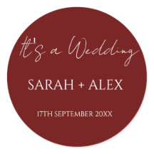 ミニマリスト結婚マルーンのカクテルナプキン