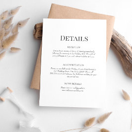 ミニマリスト結婚モノグラムの詳細エンクロージャカード 招待状