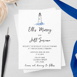 ミニマリスト結婚ライトハウス 招待状