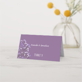 ミニマリスト結婚ラベンダーフローラ座席表 プレイスカード