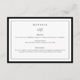 ミニマリスト結婚リーフの詳細エンクロージャカード エンクロージャーカード